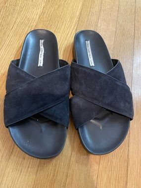 & Other Stories cozy Suede slides flats sandals womens size 9/9.5 EU size 41